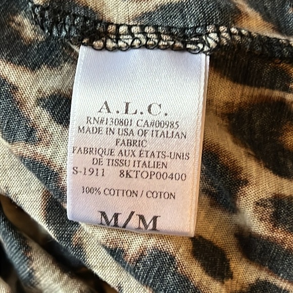 A.L.C. Karlie Leopard Print Long Sleeve Top Size M - Picture 7 of 10